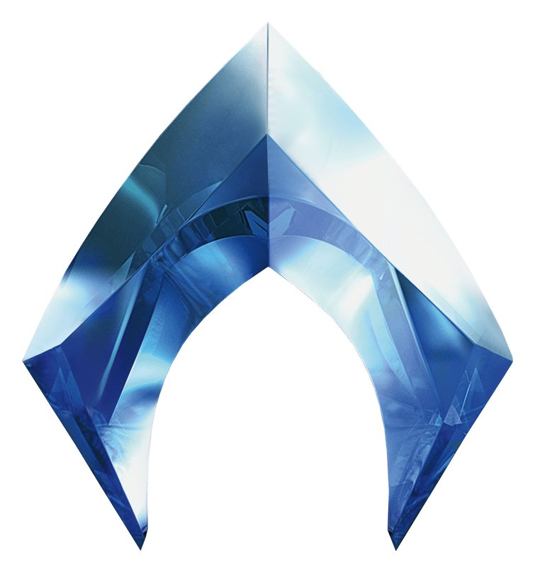 Aquaman logo, icon version, on a transparent background