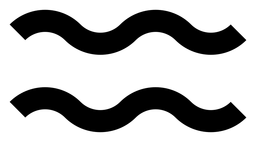 Aquarius logo, black version, on a transparent background
