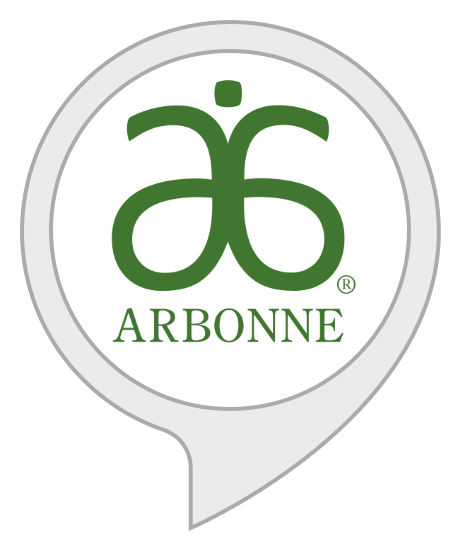 Arbonne logo, white icon version, on a transparent background