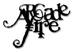 Arcade Fire logo, black version, on a transparent background