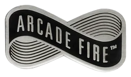 Arcade Fire logo, monochrome version, on a transparent background