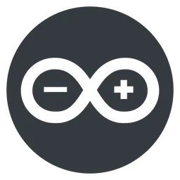 Arduino logo, black icon version, on a transparent background