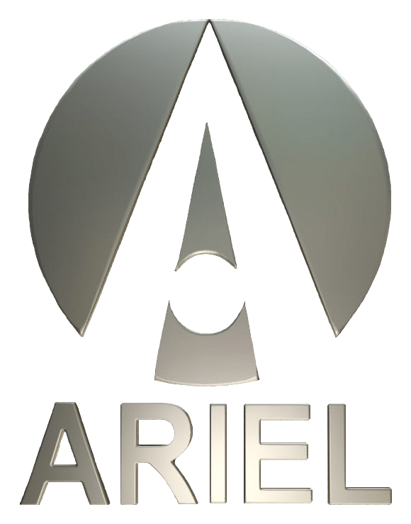 Logo de Ariel Motor, versión monocromo, sobre fondo transparente