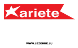 Ariete のロゴ、horizontalバージョン（背景透過）