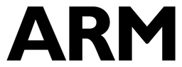 Arm logo, black wordmark version, on a transparent background