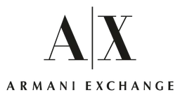 Armani Exchange logo, black version, on a transparent background