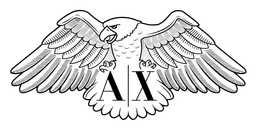 Armani Exchange logo, monochrome version, on a transparent background