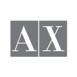 Armani Exchange logo, white icon version, on a transparent background