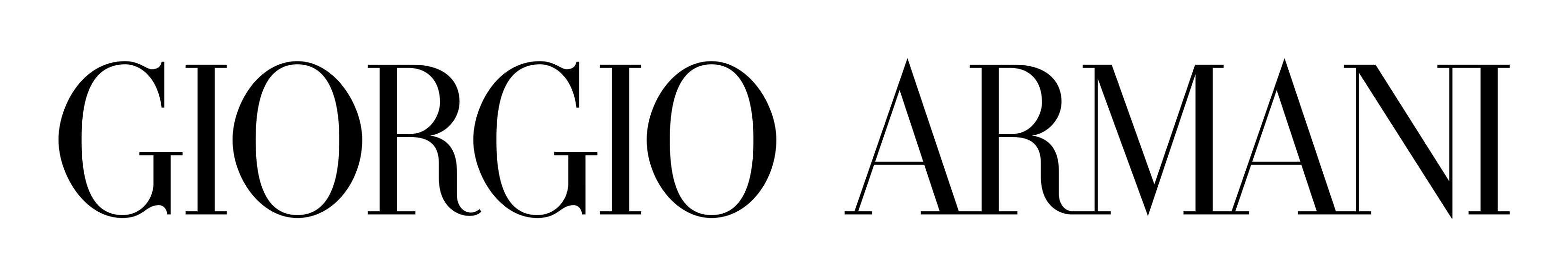 Armani logo on a transparent background
