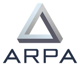 Arpa Chain logo, monochrome icon version, on a transparent background