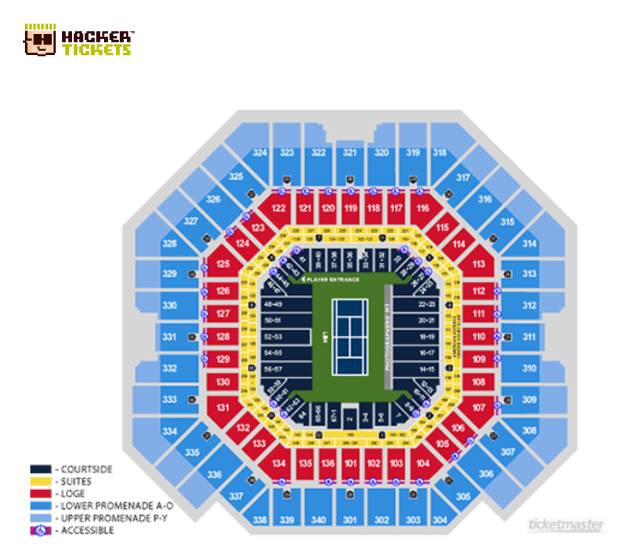 Arthur Ashe Stadium Logo auf transparentem Hintergrund