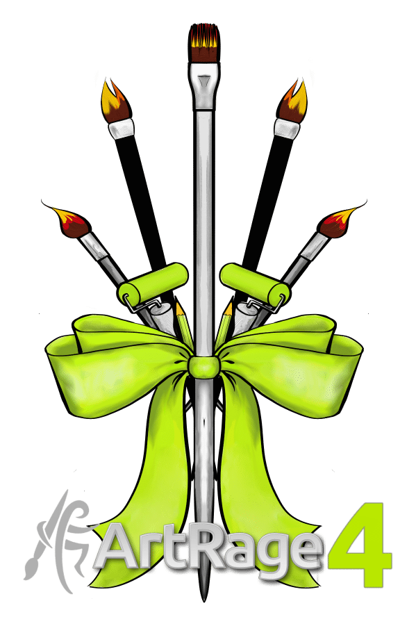 Artrage logo, horizontal version, on a transparent background