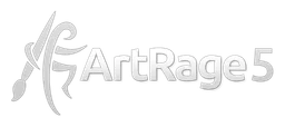 Artrage logo, white wordmark version, on a transparent background