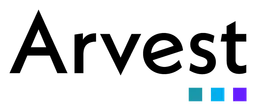 Arvest logo, black wordmark version, on a transparent background