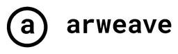 Arweave logo, black wordmark version, on a transparent background