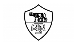 As Roma Logo, Variante monochrom, auf transparentem Hintergrund