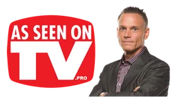 As Seen on TV logo, horizontal version, on a transparent background