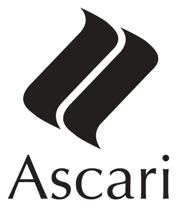 Ascari logo, black icon version, on a transparent background