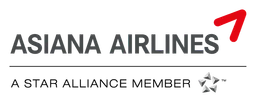 Asiana Airlines Logo, Variante Wortmarke schwarz, auf transparentem Hintergrund