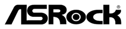 Asrock logo, black wordmark version, on a transparent background