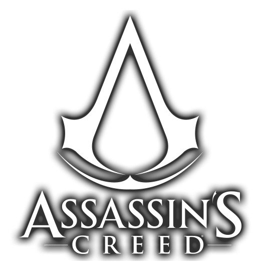 Assassins Creed logo, monochrome icon version, on a transparent background