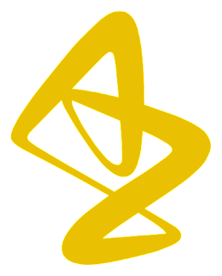 Astrazeneca logo, horizontal version, on a transparent background