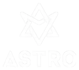 Astro logo, white icon version, on a transparent background