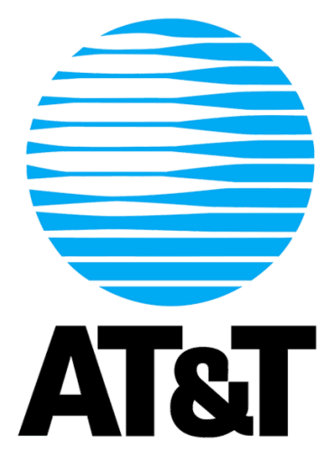 At and T logo on a transparent background