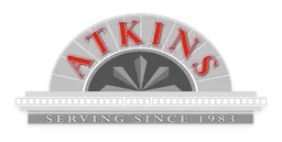 Atkins logo, monochrome version, on a transparent background