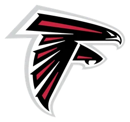 Atlanta Falcons logo, monochrome icon version, on a transparent background