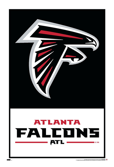 Atlanta Falcons logo, monochrome version, on a transparent background