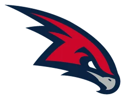 Atlanta Hawks logo, horizontal version, on a transparent background