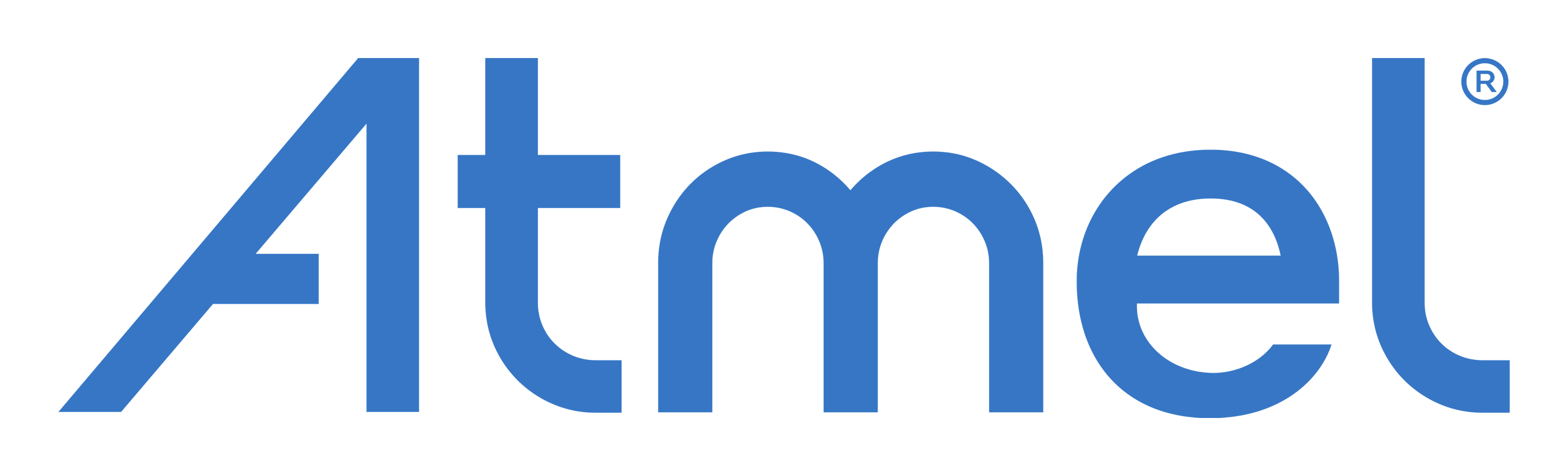 Atmel logo on a transparent background