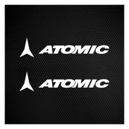 Atomic logo, black icon version, on a transparent background