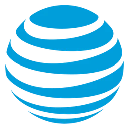 AT&T logo, icon version, on a transparent background