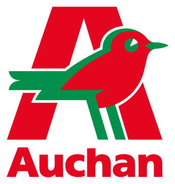 Auchan logo, icon version, on a transparent background