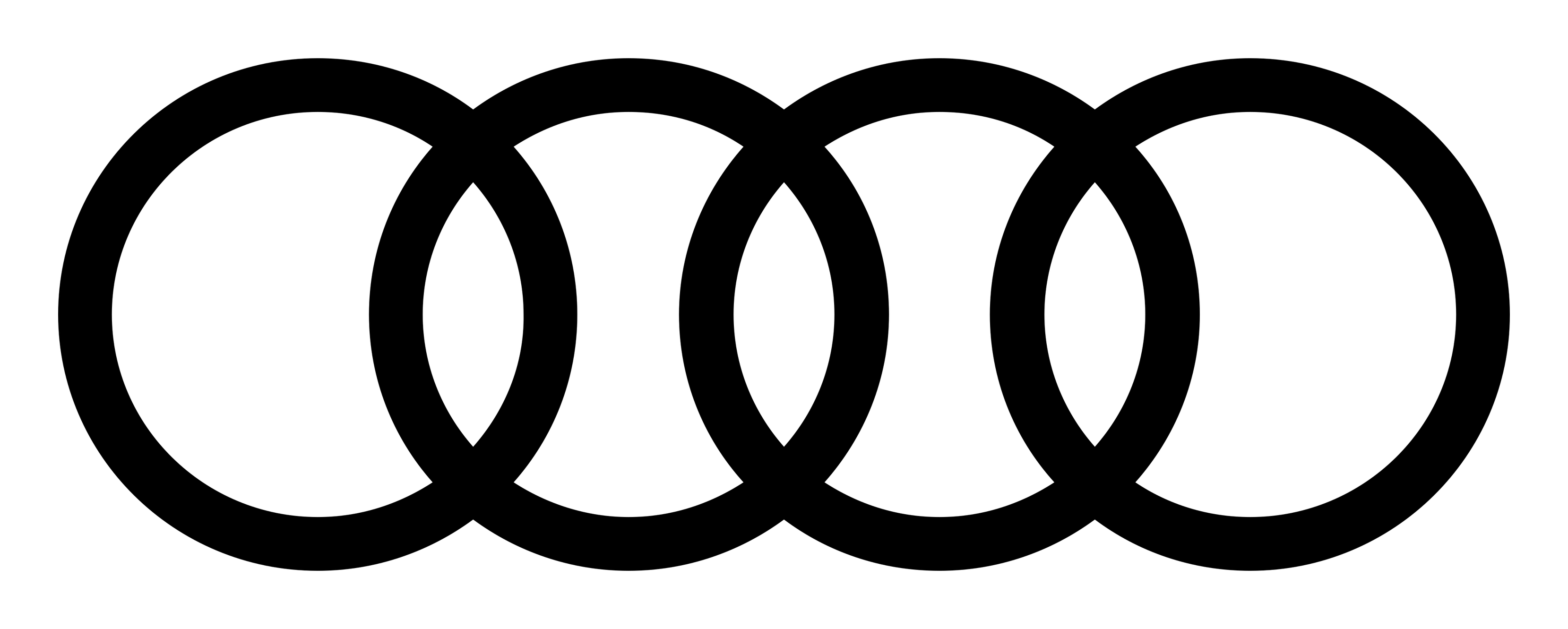 Audi logo on a transparent background