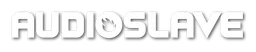 Audioslave Logo, Variante Wortmarke weiß, auf transparentem Hintergrund