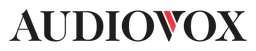 Audiovox Logo, Variante Wortmarke schwarz, auf transparentem Hintergrund
