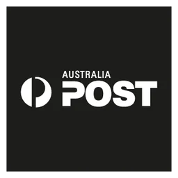 Australia Post logo, black icon version, on a transparent background
