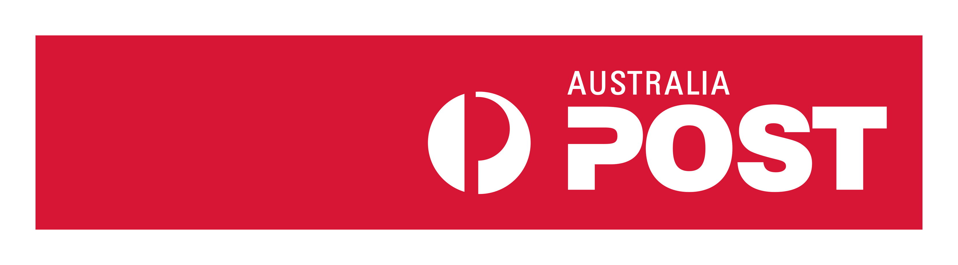 Australia Post logo on a transparent background