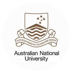 Australian National University logo, white icon version, on a transparent background