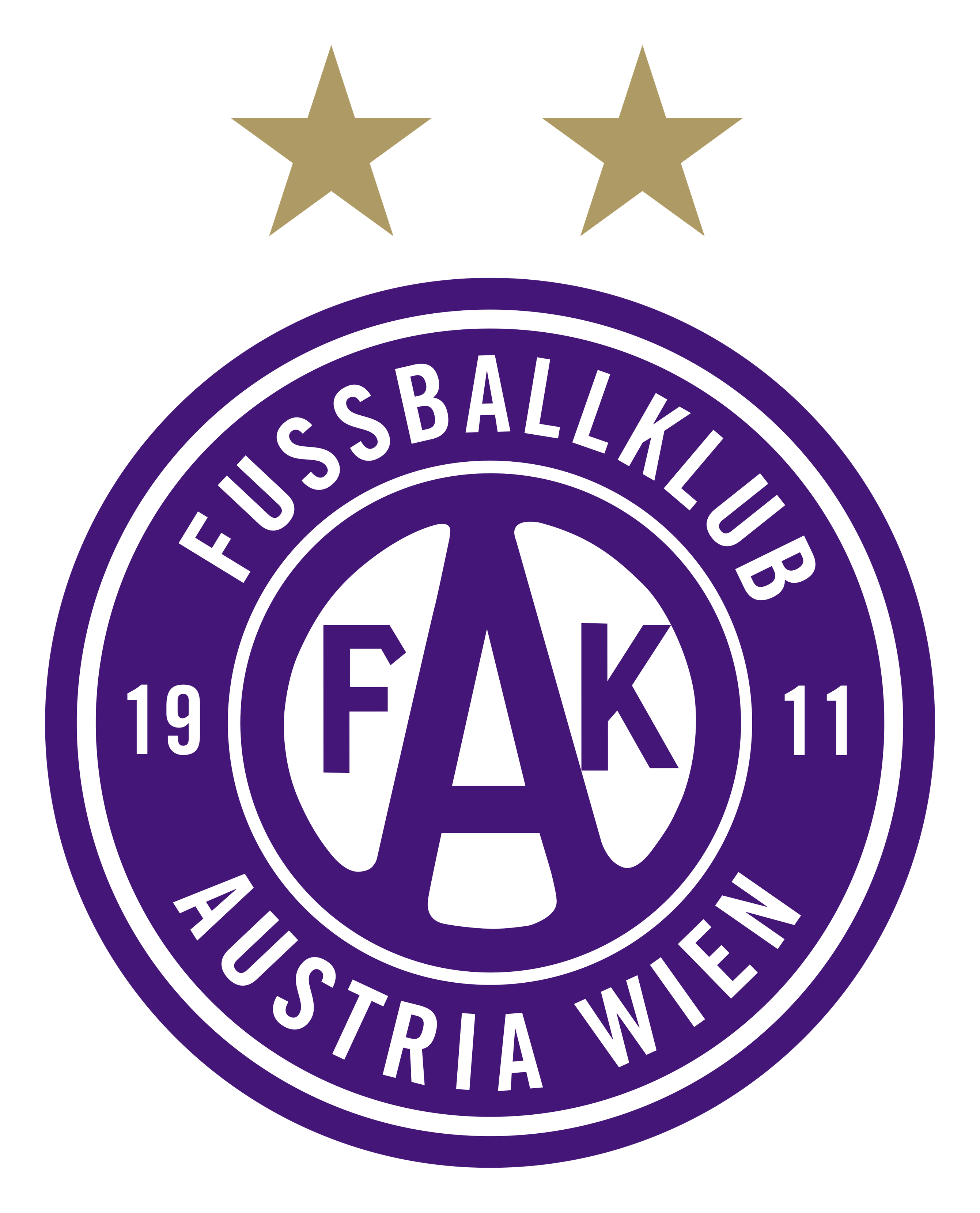 Austria Wien logo on a transparent background
