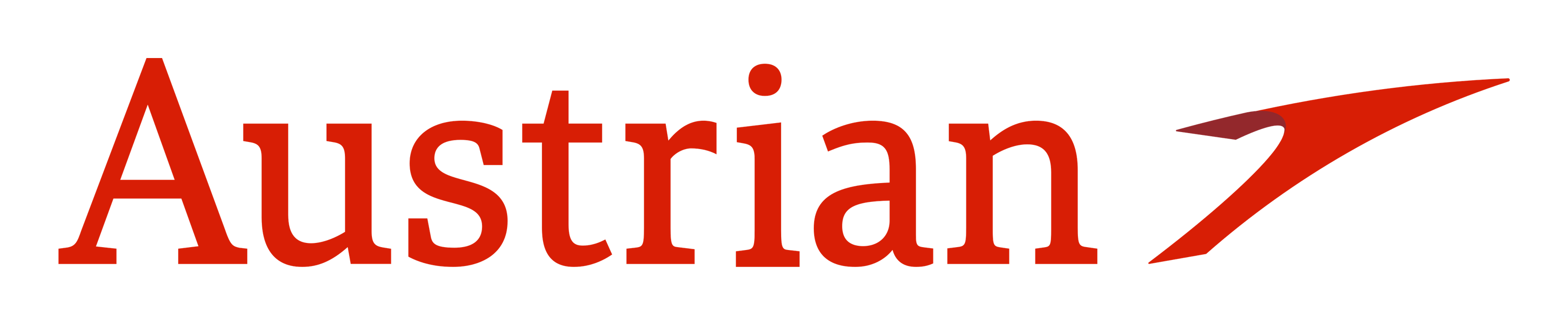 Austrian Airlines logo on a transparent background