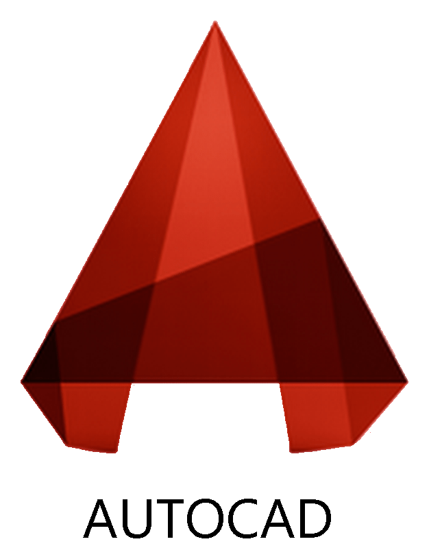Autocad logo, horizontal version, on a transparent background