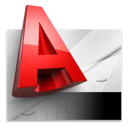 Autocad logo, icon version, on a transparent background