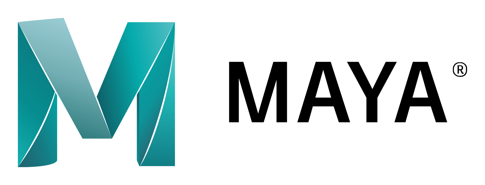 Autodesk Maya logo on a transparent background