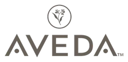 Aveda logo, monochrome version, on a transparent background