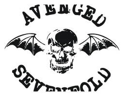 Avenged Sevenfold logo, black version, on a transparent background