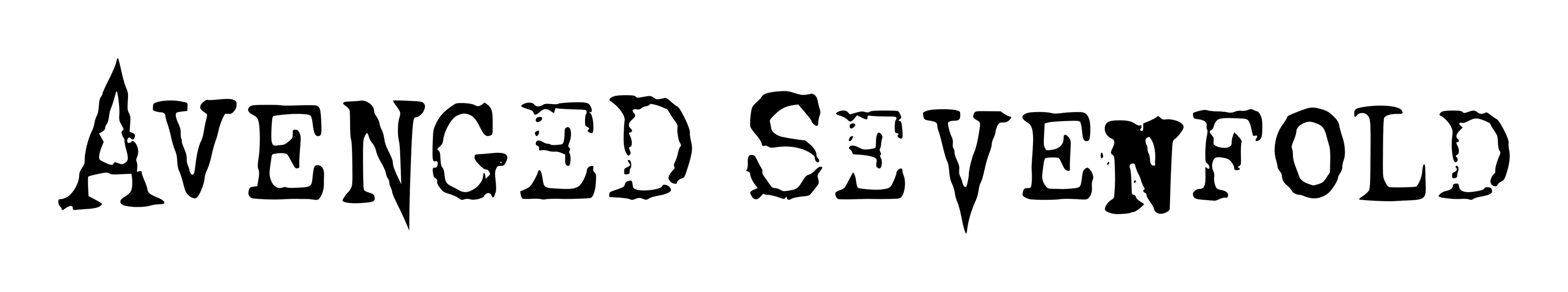 Avenged Sevenfold logo on a transparent background